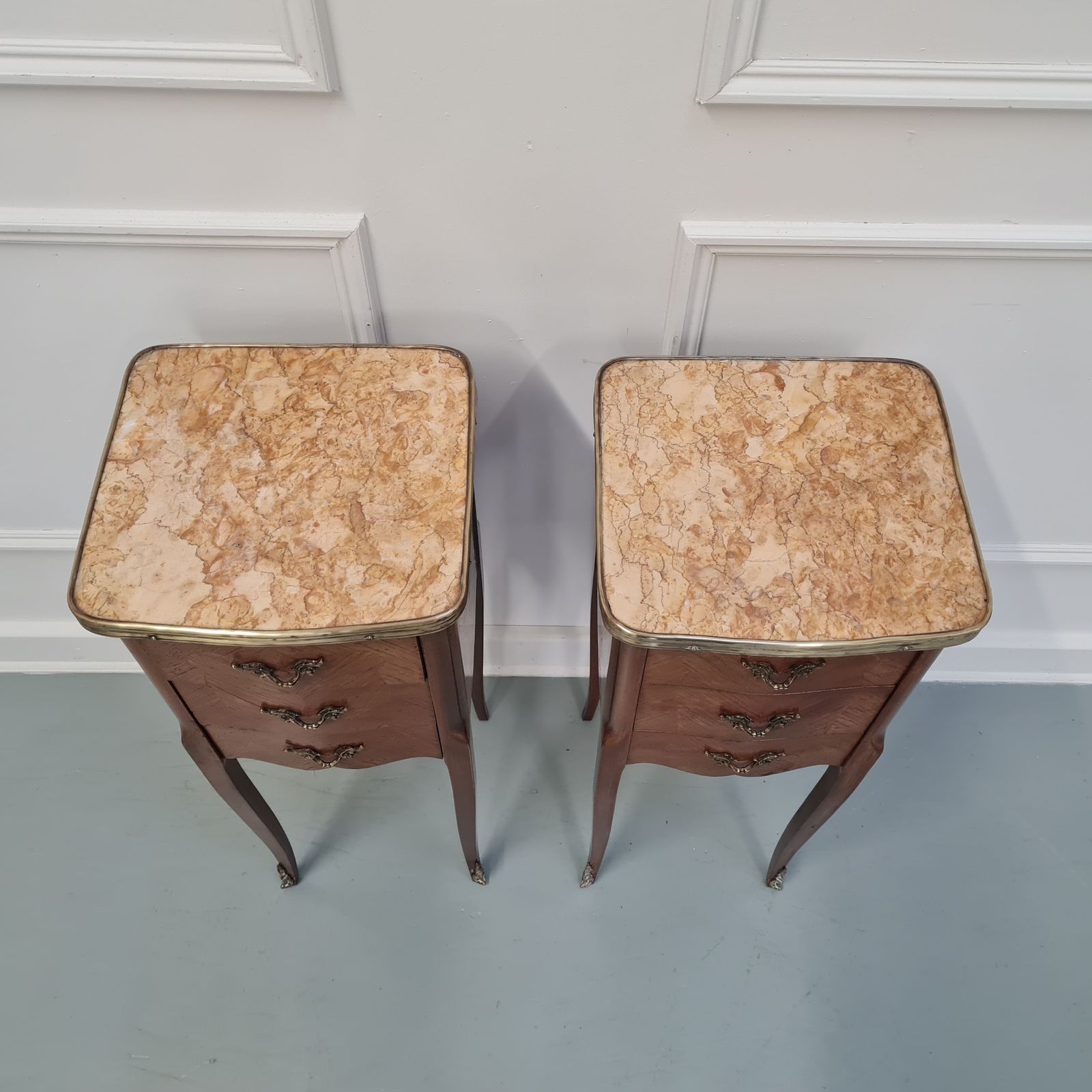 French Kingwood Bedside Cabinets C1930 photo furniture