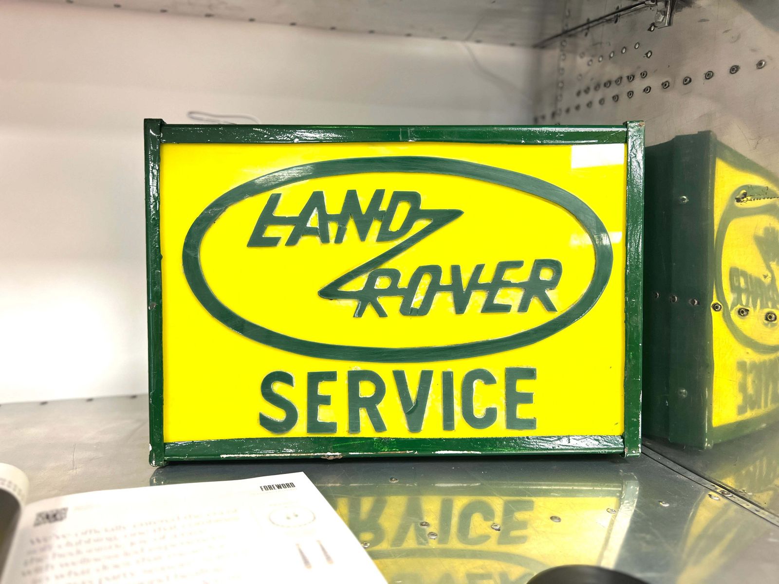 Land Rover Service, Vintage Illuminated Sign / Light Box