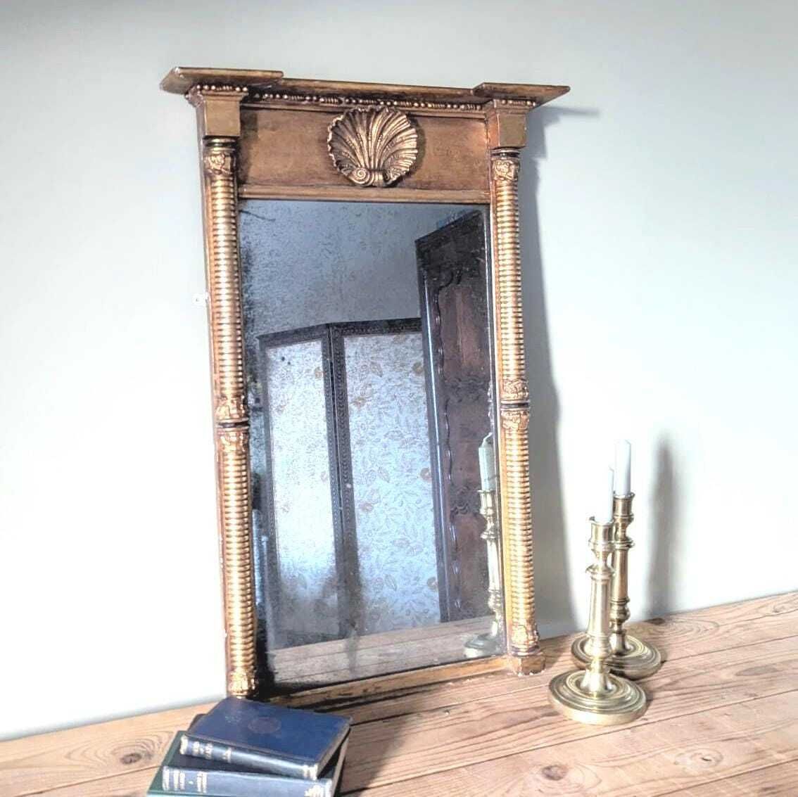 An Antique Regency Gilt Pier Mirror   English C1820 photo furniture