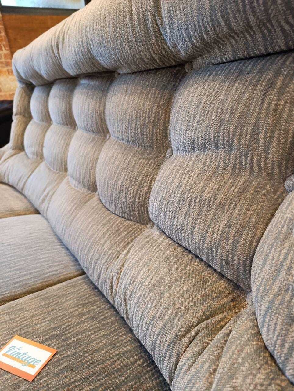 Parker Knoll Statesman Sofa Vintage Sculptural Grey Original Upholstery Statement Three Seater photo vintage
