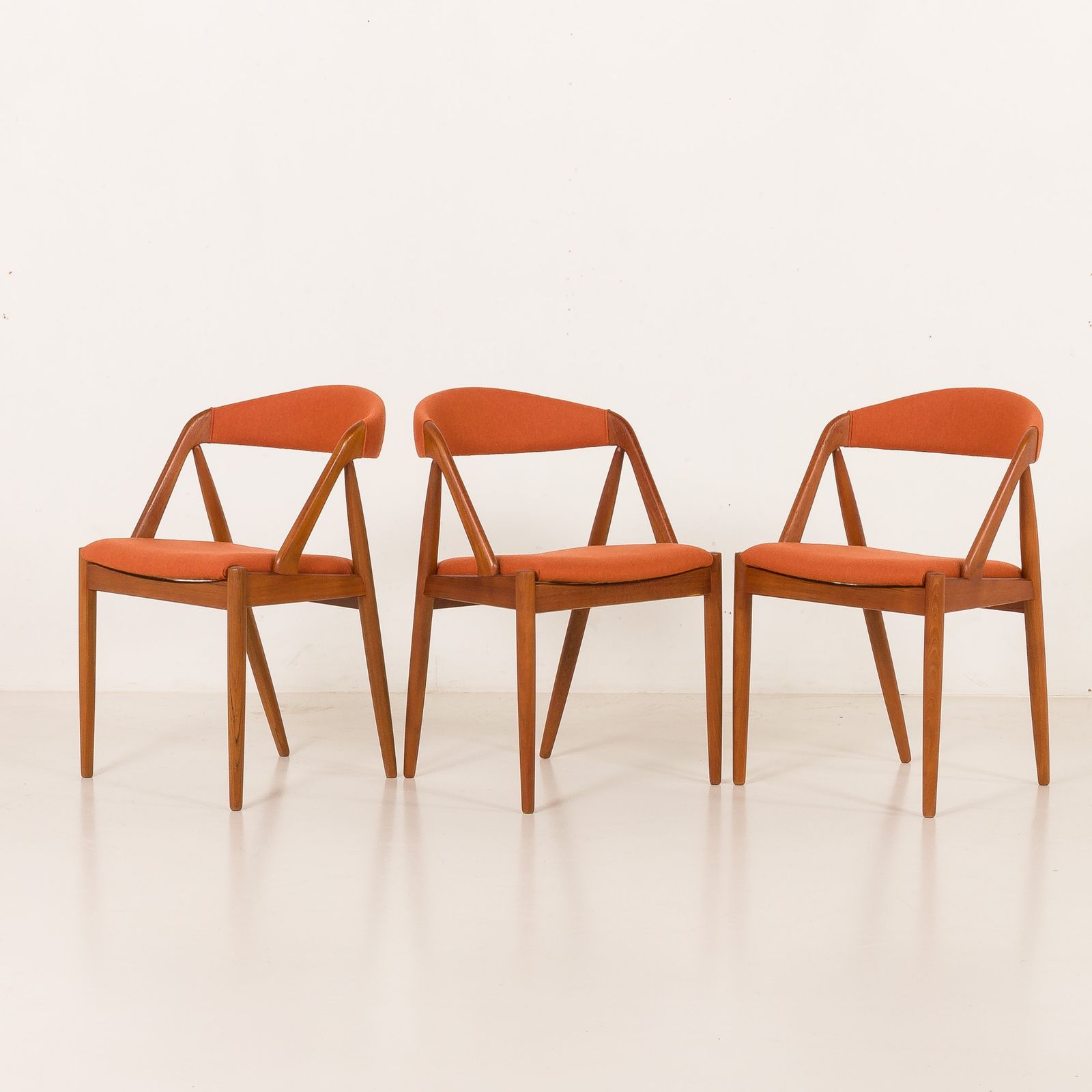 Kai Kristiansen Chairs Model 31, Set Of 3, Denmark 1960s. photo for sale