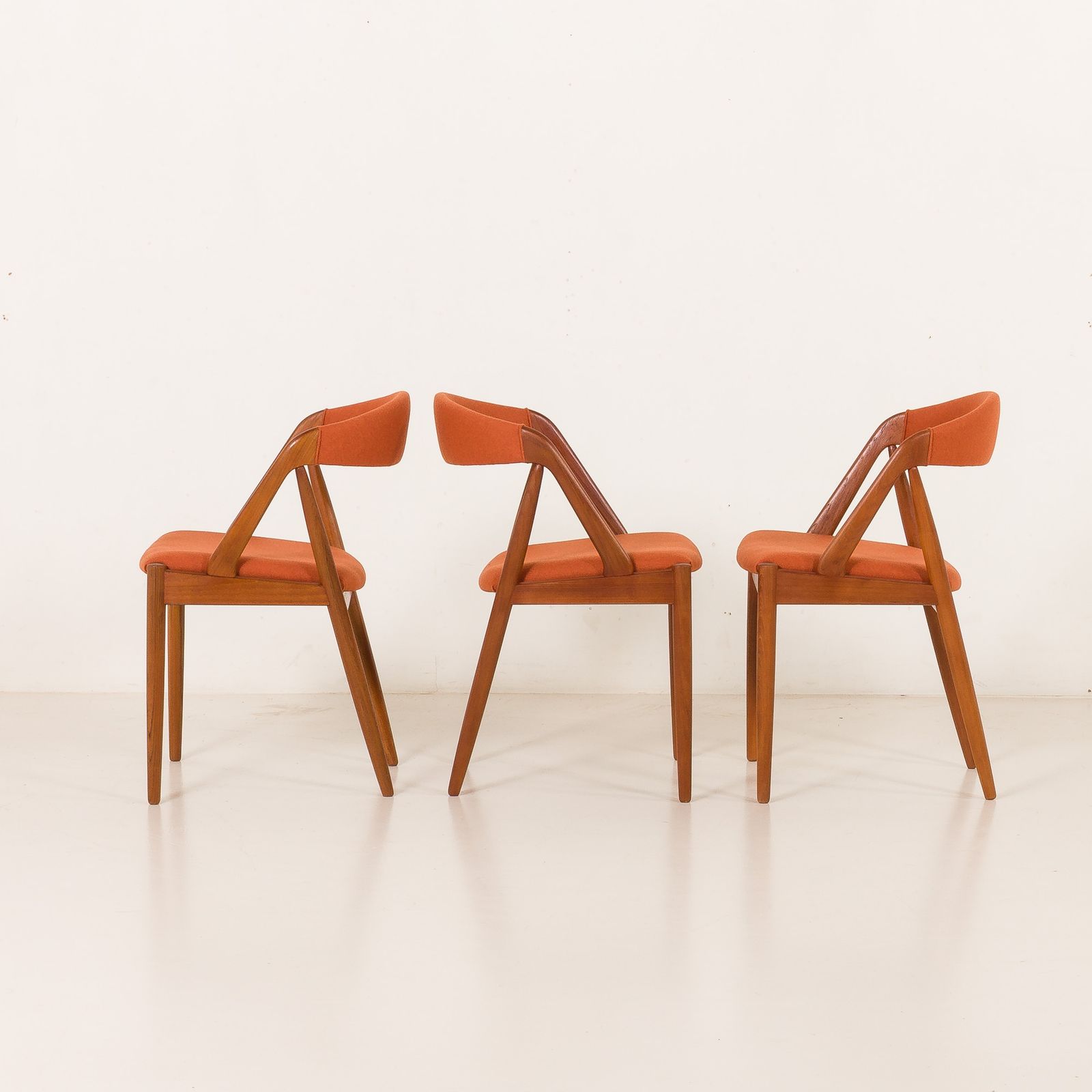 Kai Kristiansen Chairs Model 31, Set Of 3, Denmark 1960s. photo 1494.0