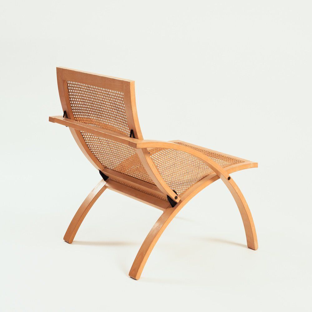 Folding Chair In Rattan And Wood By Gijs Bakker For Catelijn, Netherlands 1976 photo furniture