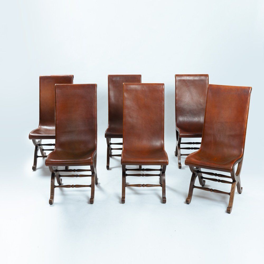 Spanish Slipper Chairs By Pierre Lottier For Almazan, 1970s