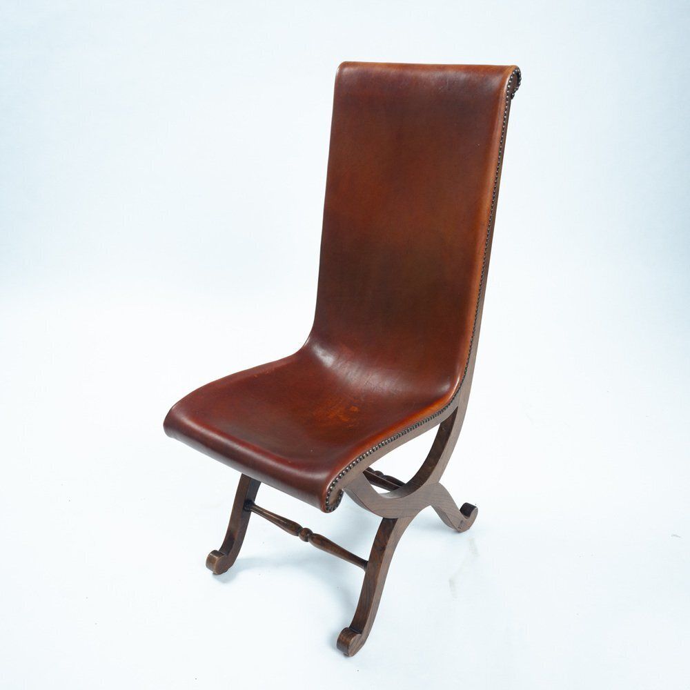 Furniture Spanish Slipper Chairs By Pierre Lottier For Almazan, 1970s photo