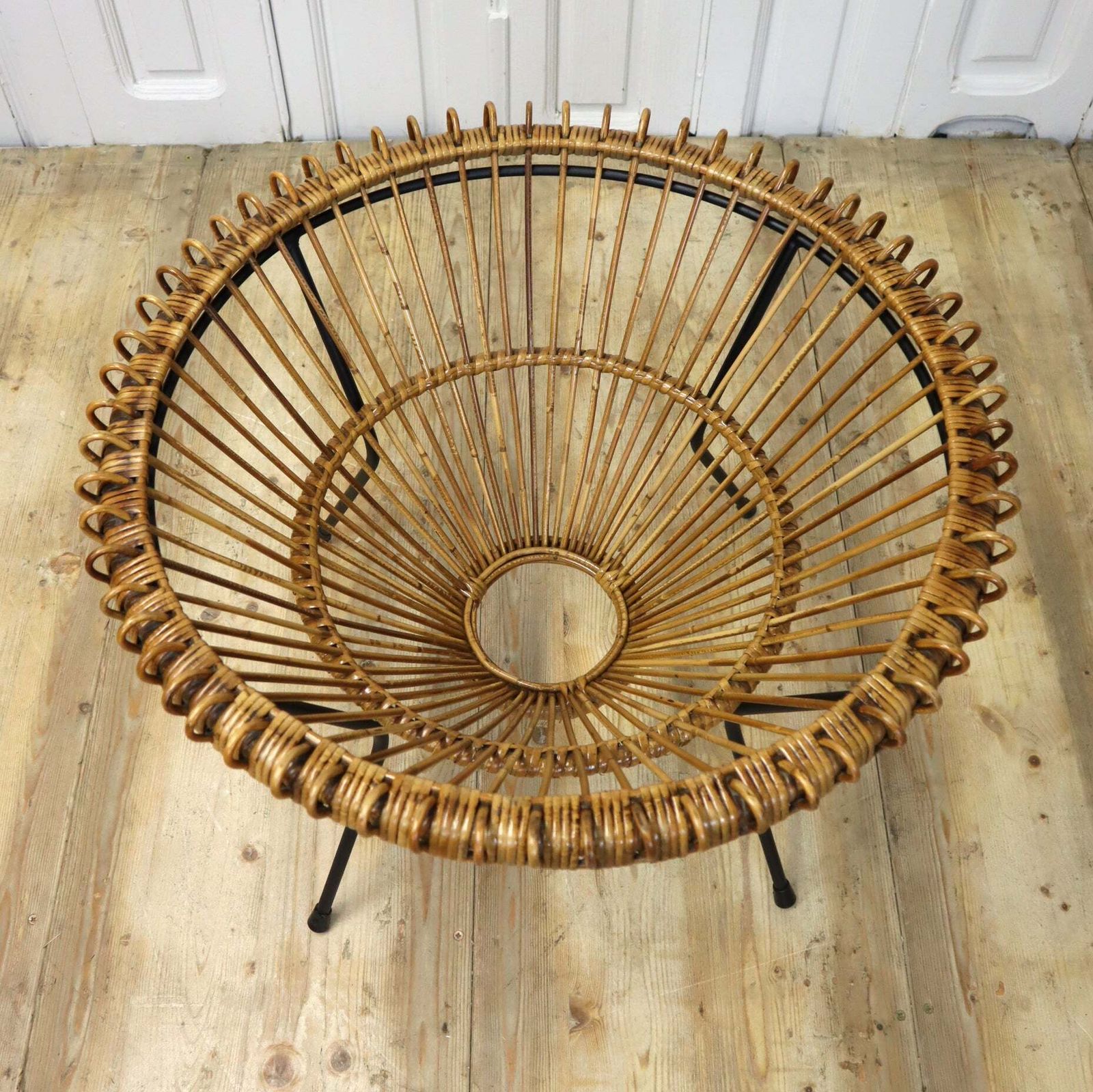 Mid Century Rattan Franco Albini Coffee Table. photo buy