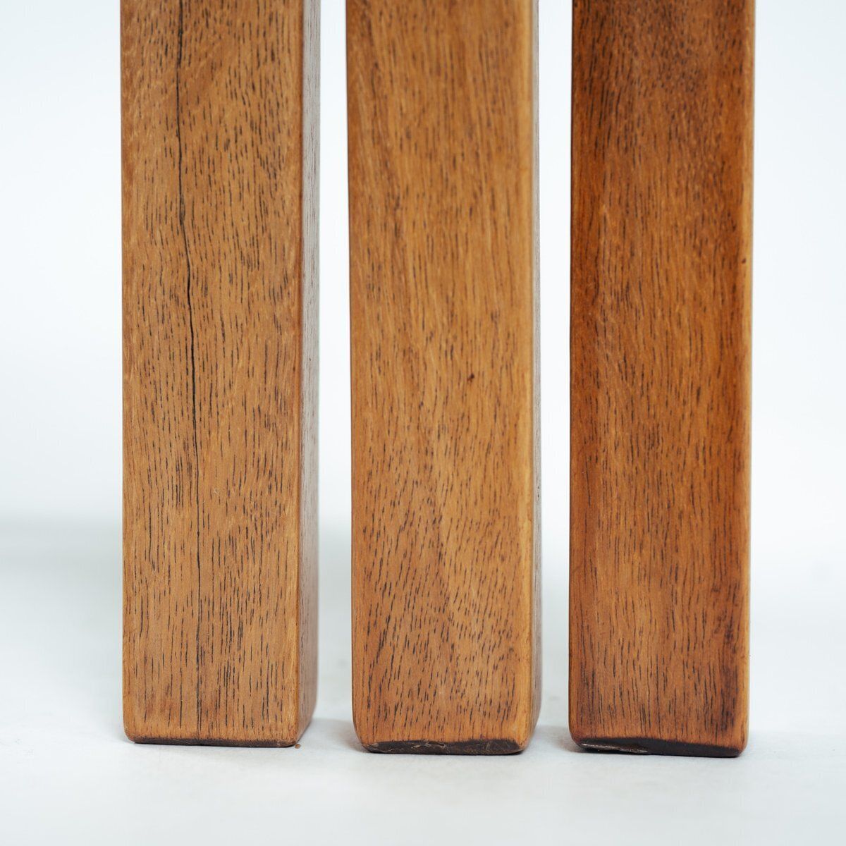 Furniture Art Deco Oak Wooden Round Amsterdam School Nesting Tables, The Netherlands, 1920s, Set Of 3 photo