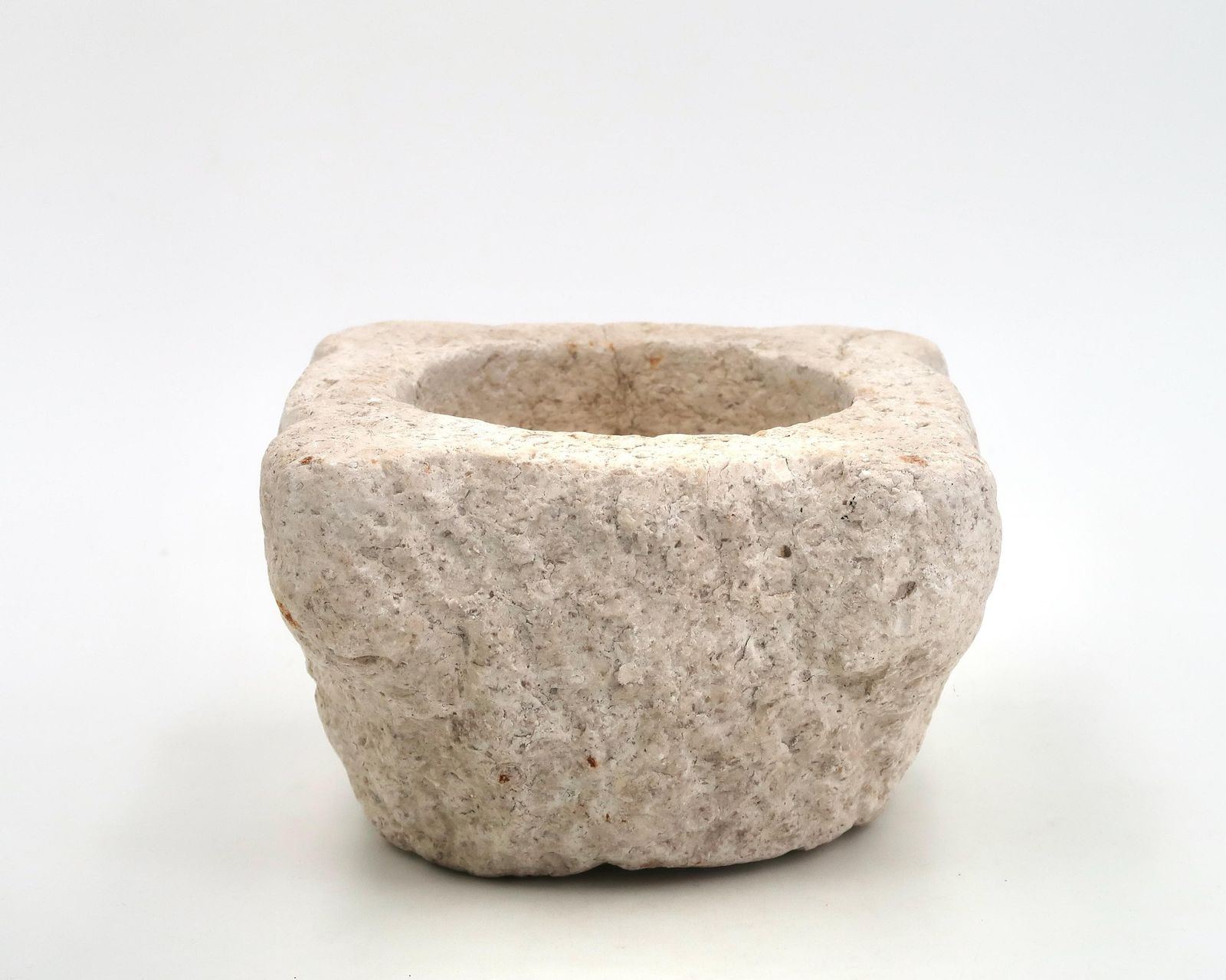 French Antique Stone Mortar   19th Century / France, Wabi Sabi, Rustic, Country, Primitive, Farmhouse, Home Decor, Brutalist Kitchen photo for sale