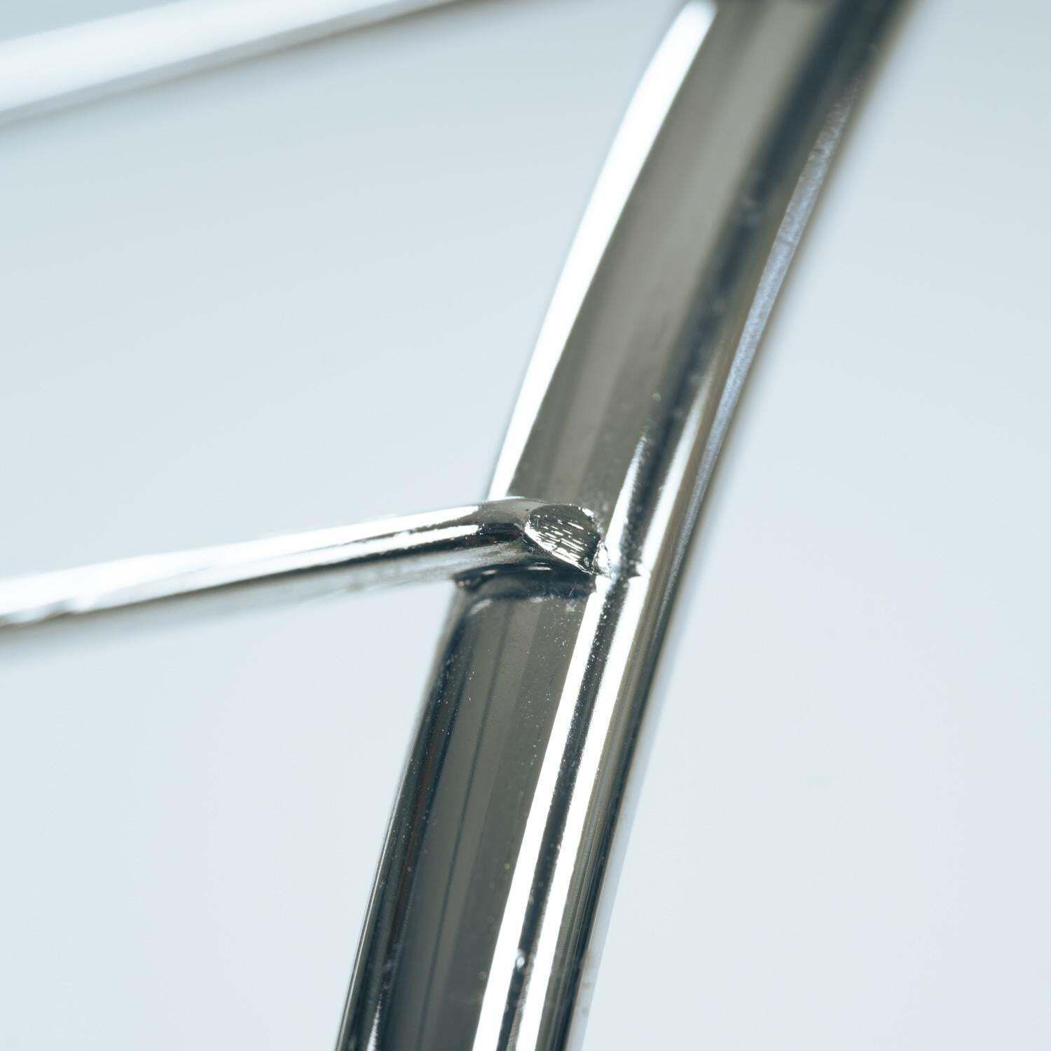 1504.0 Set Of 4 Vintage Italian Wire Chairs, Chrome & Metallic Thread, 1974 photo