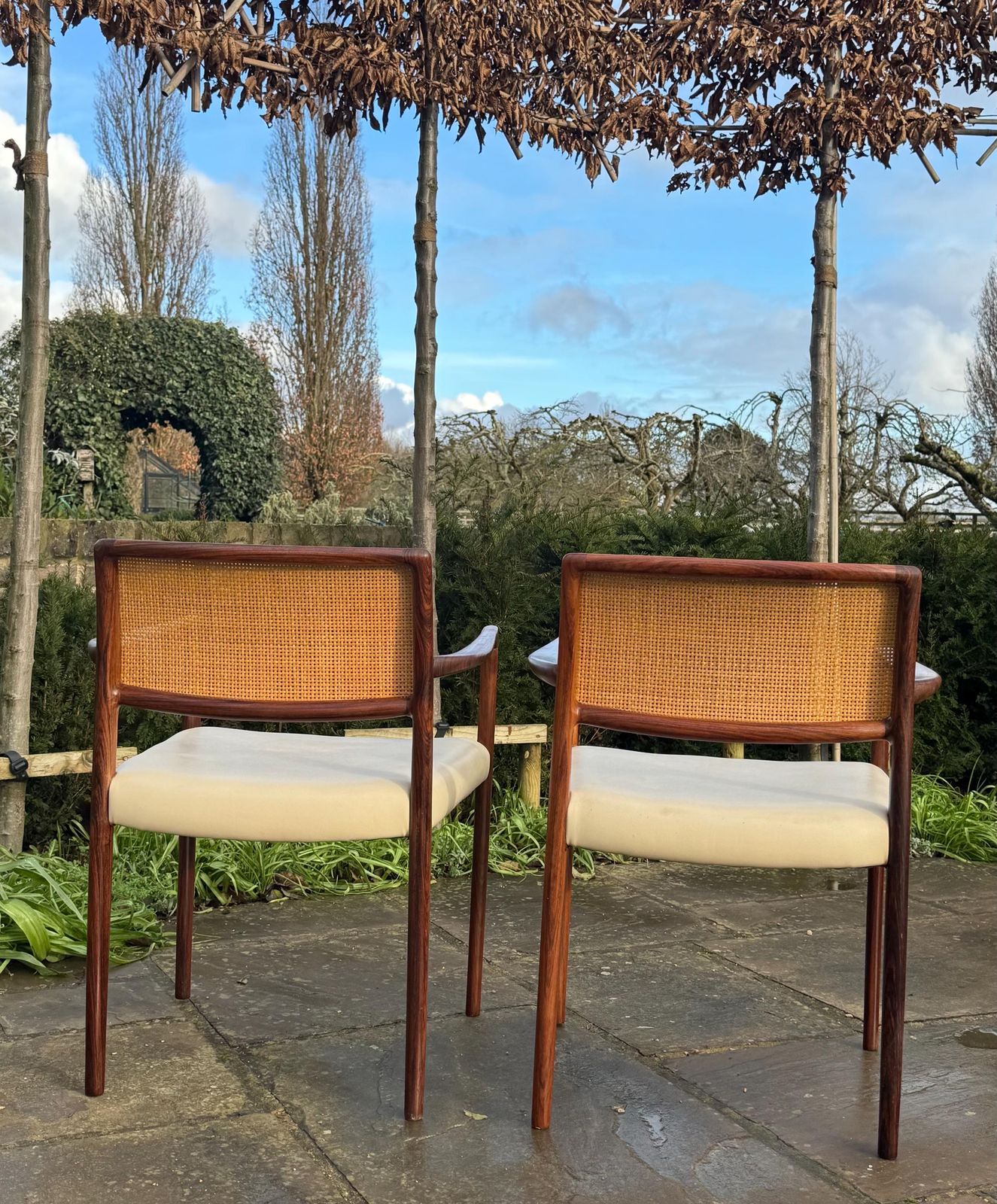 Furniture Danish Rosewood Set Of Eight Dining Chairs By Niels Otto Moller 1960. photo