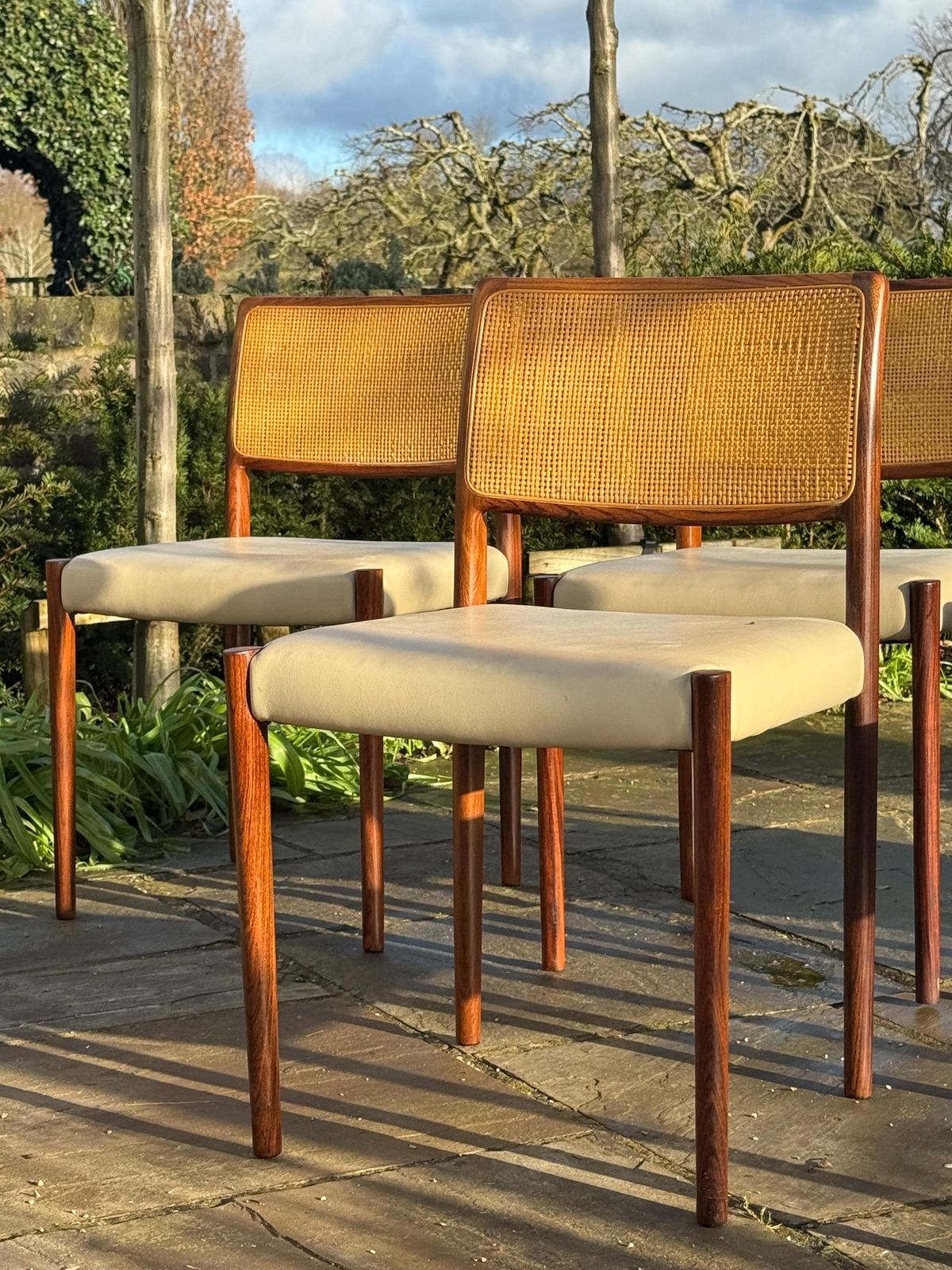 5500.0 Danish Rosewood Set Of Eight Dining Chairs By Niels Otto Moller 1960. photo
