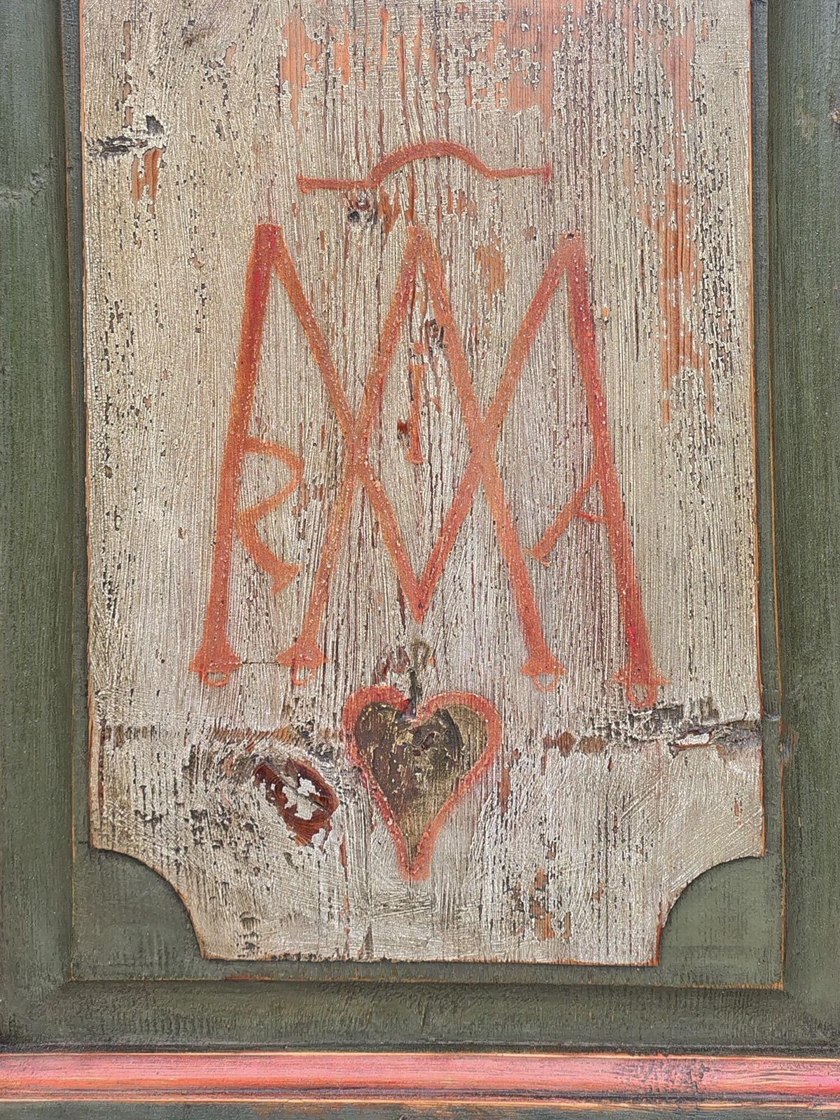 Painted Tyrolean Wardrobe, 1700s photo vintage