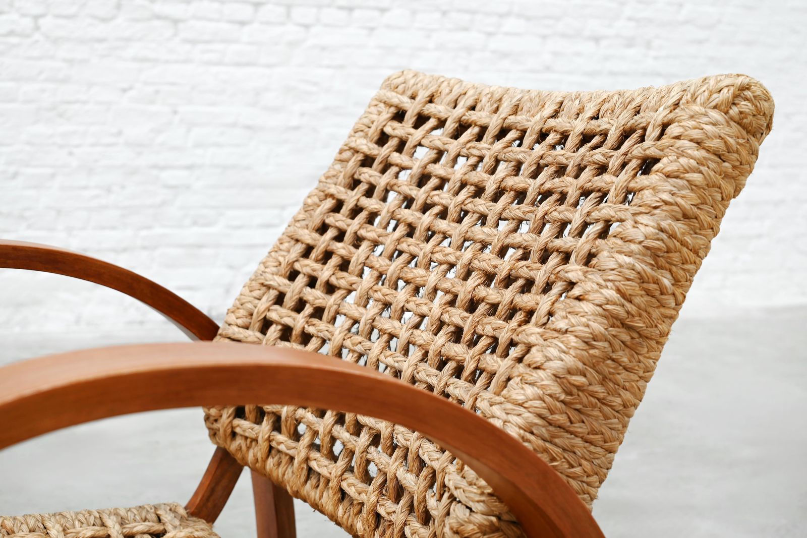 photo furniture Rope Easy Chairs Attributed To Adrien Audoux & Frida Minet, Art Deco 1940's