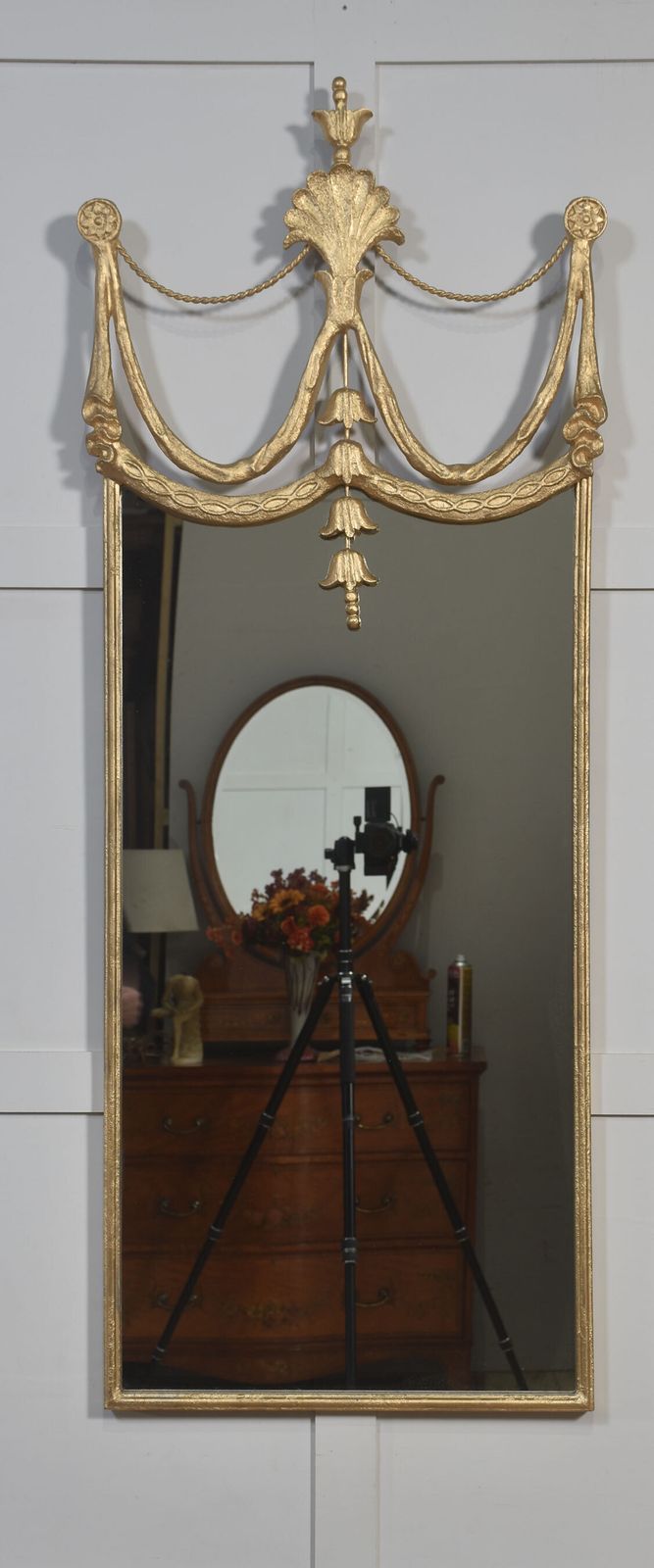 Pair Of Modern Gilt Painted Metal Mirrors photo vinterior