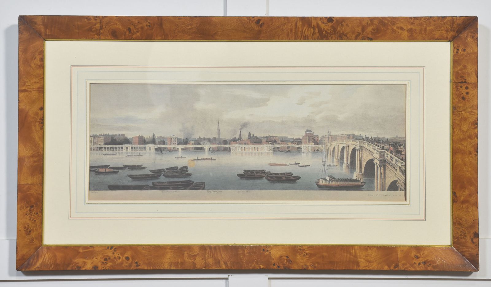 photo buy Set Of Six Framed Coloured Prints Of Views Of The River Thames