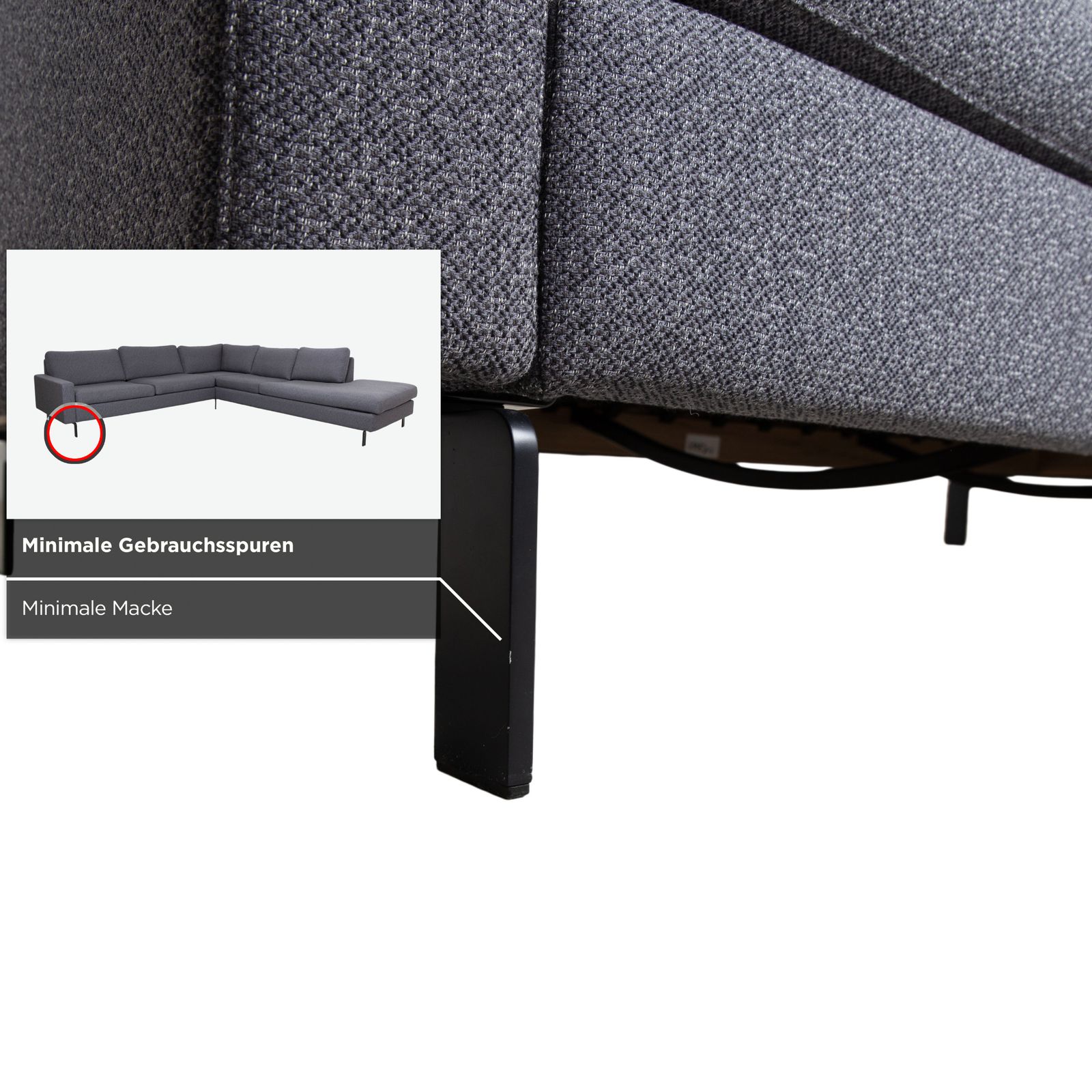 photo furniture Cor Conseta Fabric Corner Sofa Grey