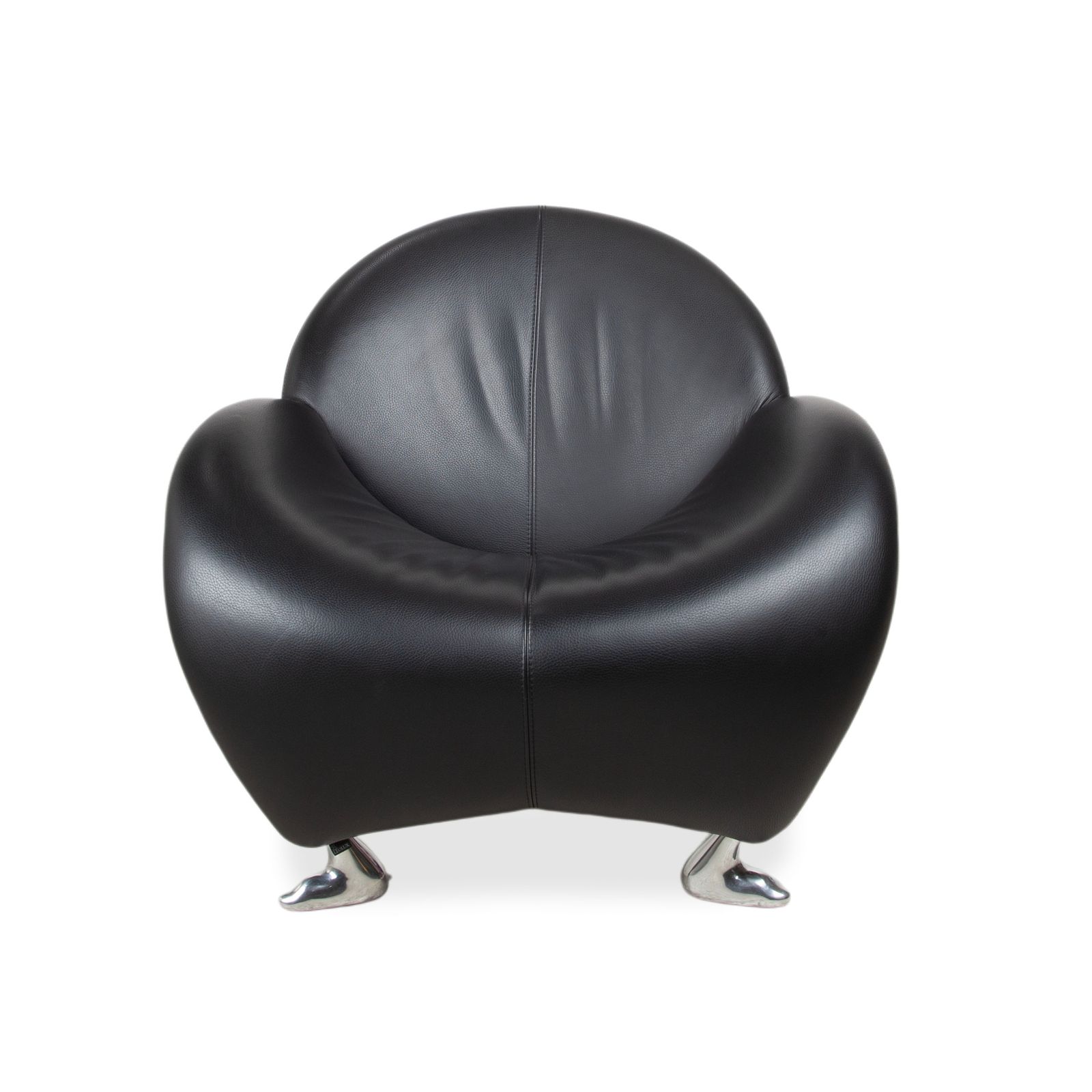 Furniture Leolux Papageno Leather Armchair Black photo