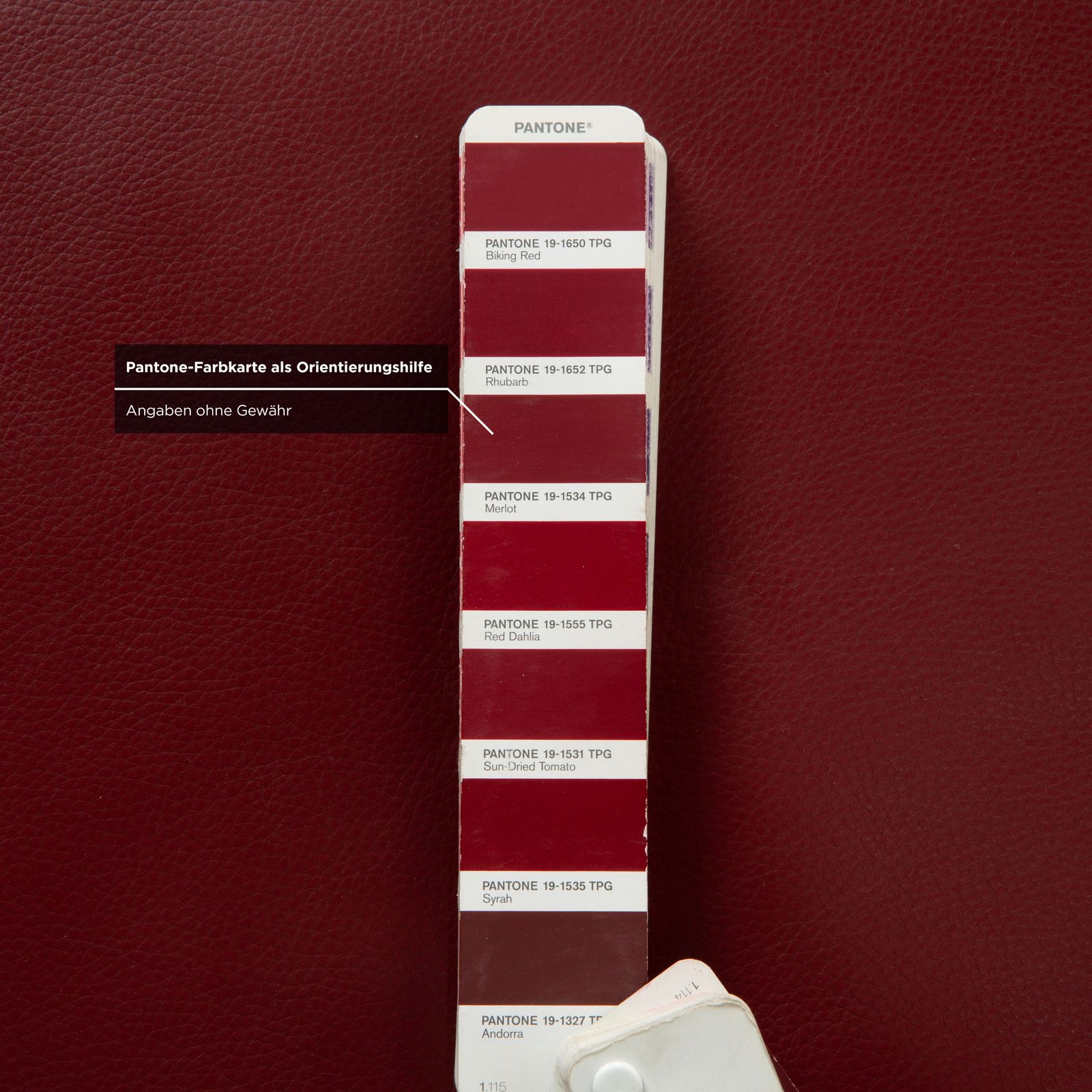 Repose-pieds Willi Schillig Loop en cuir, rouge bordeaux photo 558.0