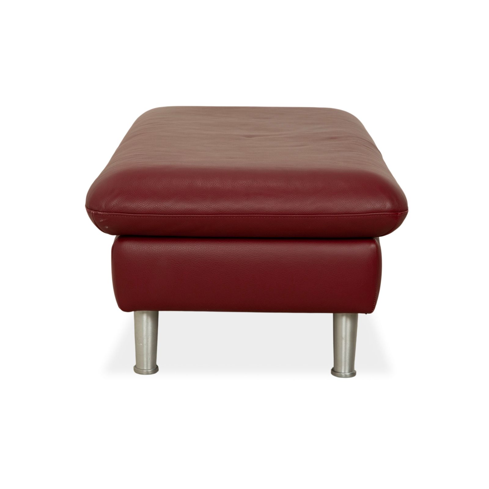 Repose-pieds Willi Schillig Loop en cuir, rouge bordeaux photo buy