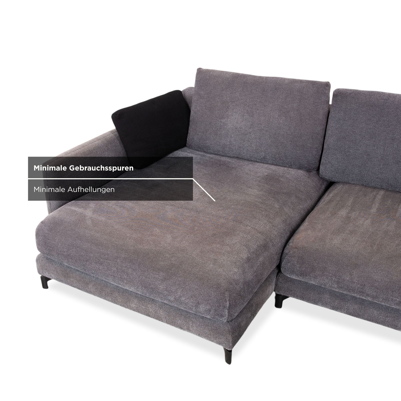 Canapé d'angle Rolf Benz Nuvola en tissu, gris anthracite photo vintage