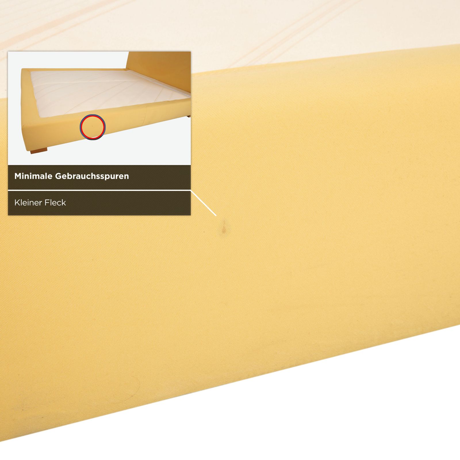 photo furniture Lit Ligne Roset Anna en tissu, crème et jaune