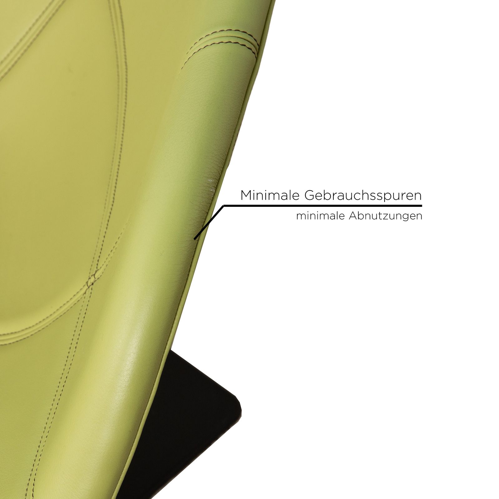 Fauteuil pivotant Moroso Fjord en cuir vert photo Mobilier