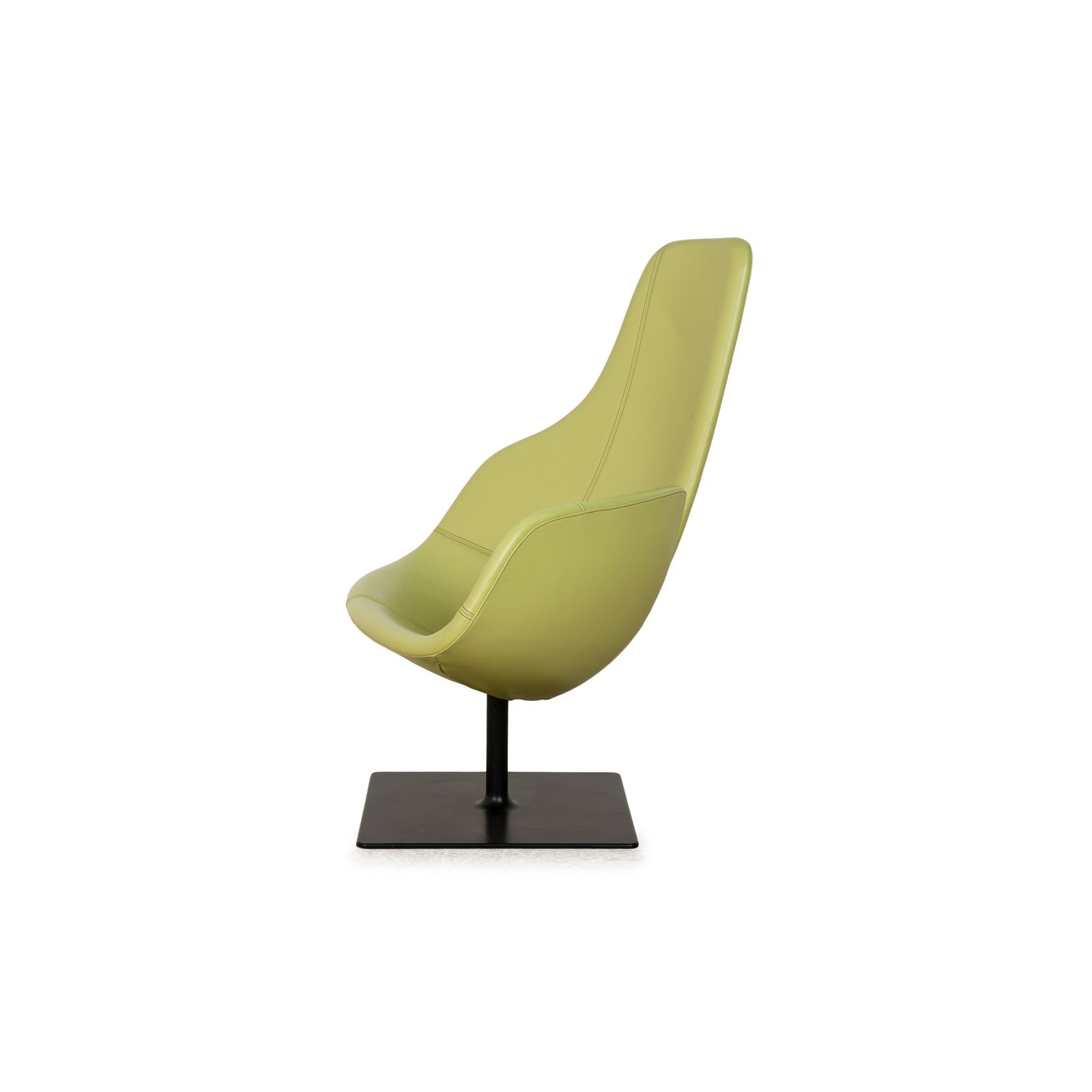 photo for sale Fauteuil pivotant Moroso Fjord en cuir vert