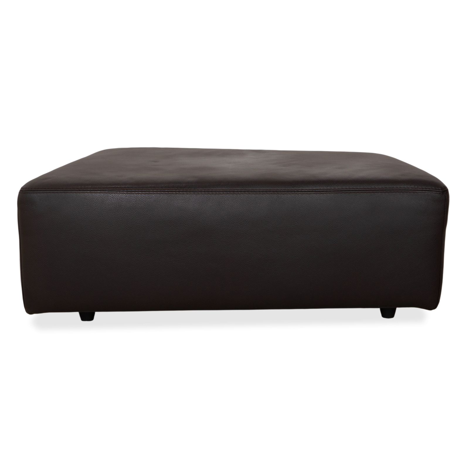 photo furniture Pouf Ewald Schillig en cuir marron