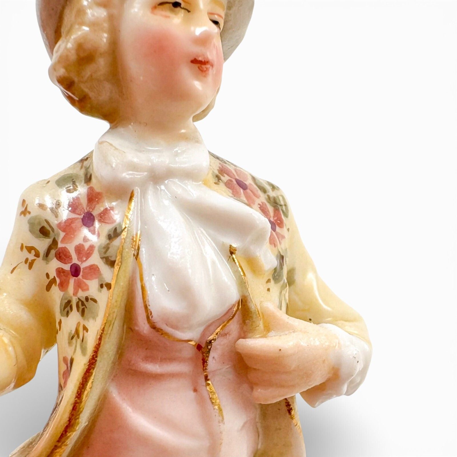 Home Decor Antique German Porcelain Figurine Gentleman With Letter, Triebner Ens 1880s photo