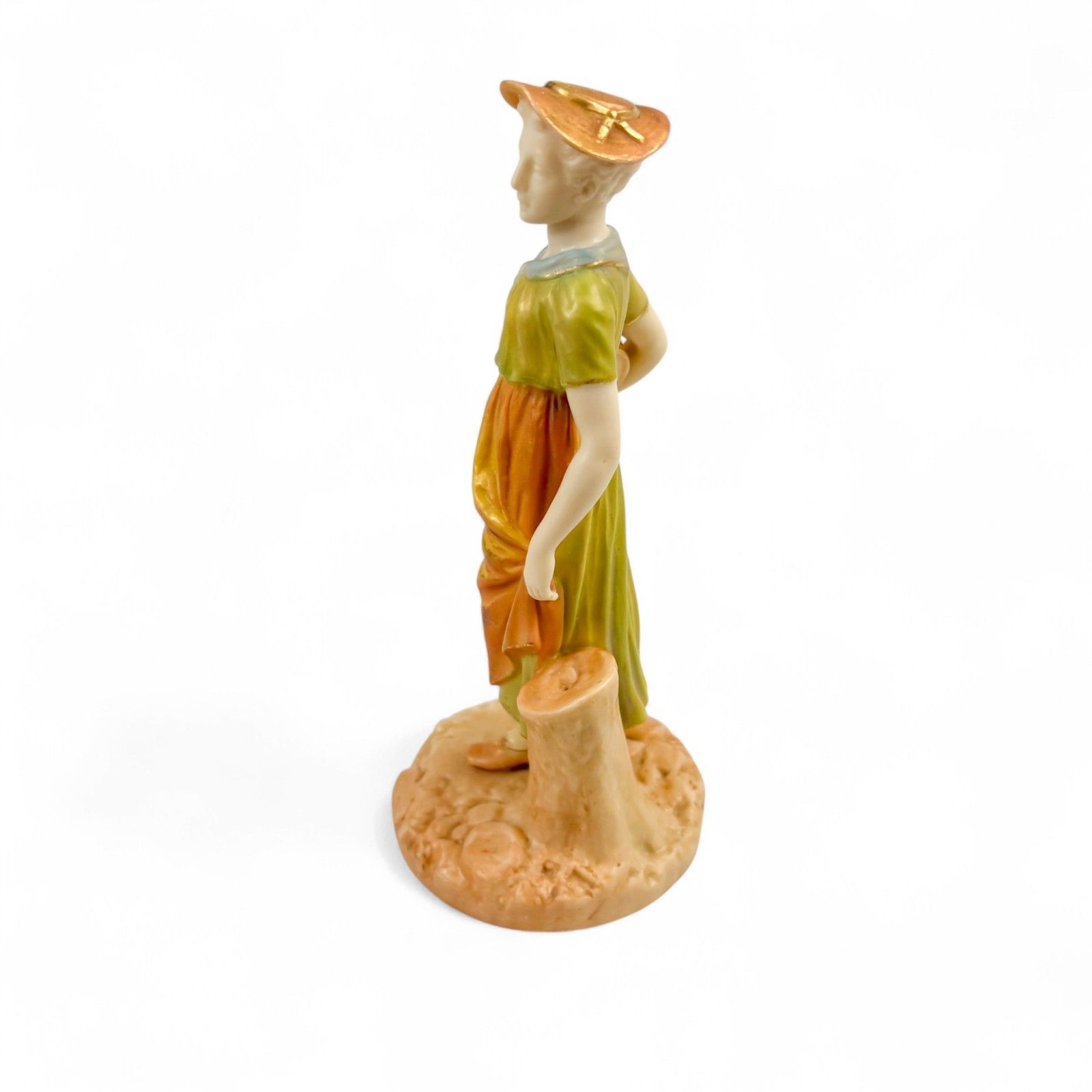 Victorian Royal Worcester Porcelain Figurine James Hadley, Rustic Girl, 1774 photo 310.0