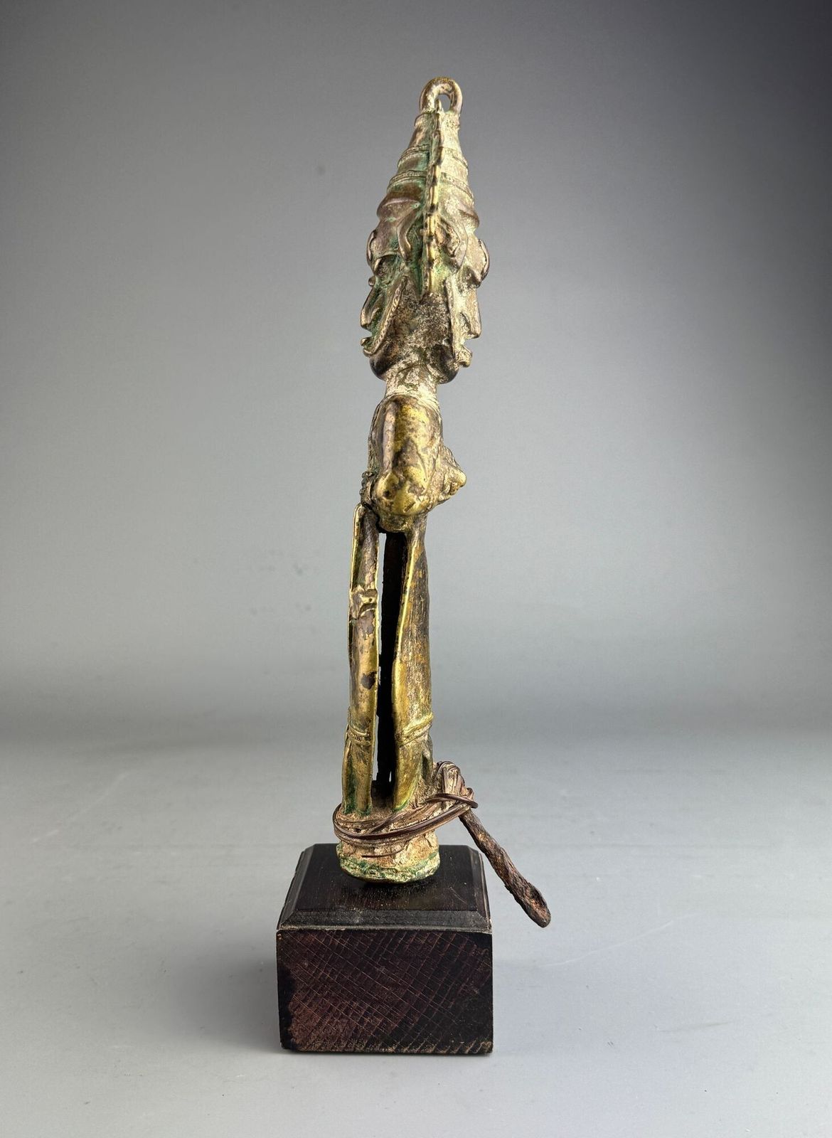 West African Yoruba Ogboni Edan Bronze Janus Figure, 19th Century photo Art