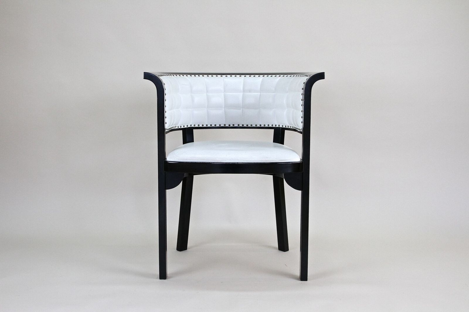20th Century Thonet Armchair   White Leather, Design By M.Kammerer, At Ca. 1980 photo for sale