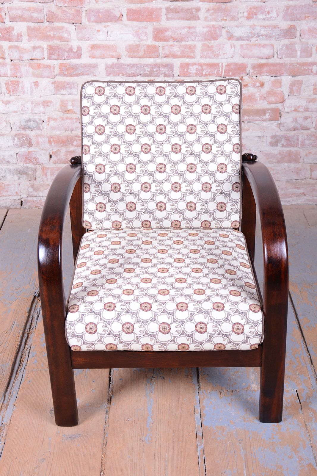 Restored Art Deco Adjustable Armchair, By Thonet, Beech, Polished, Czech, 1920s photo for sale