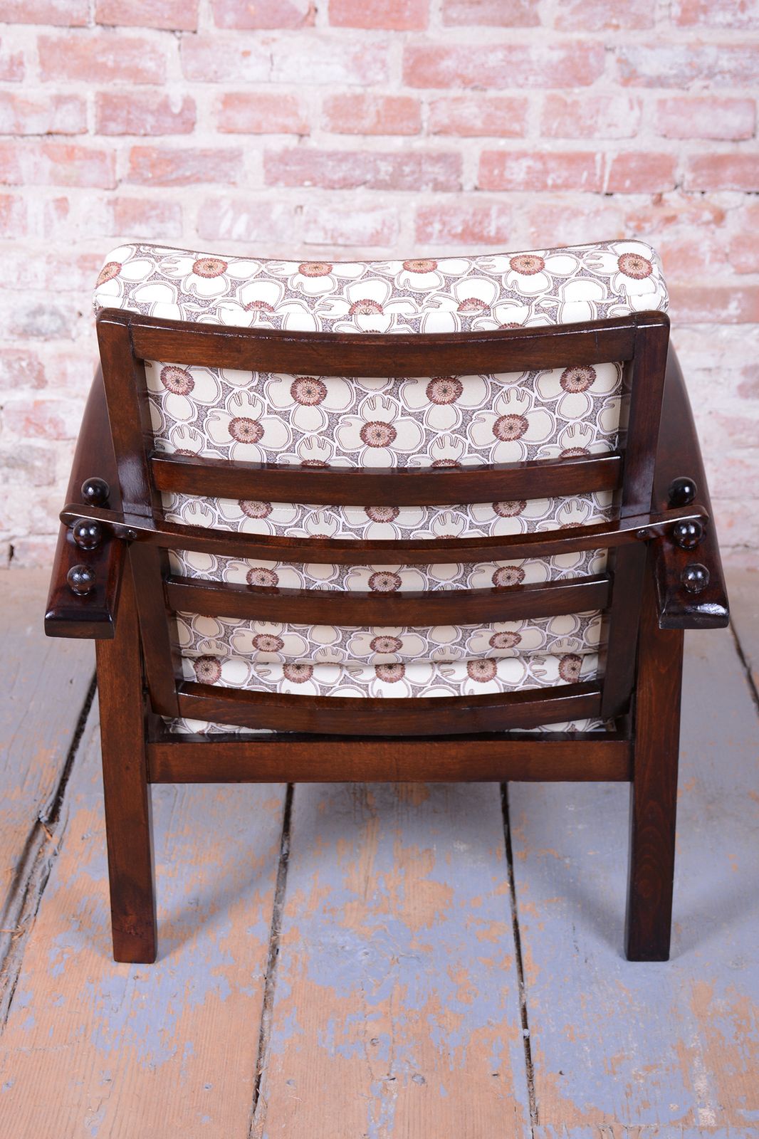 photo furniture Restored Art Deco Adjustable Armchair, By Thonet, Beech, Polished, Czech, 1920s