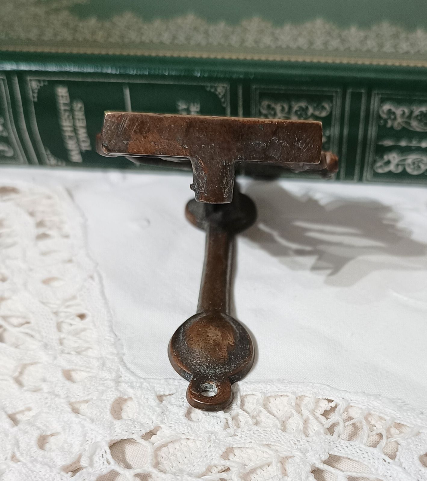 photo furniture Antique Brass Geoffrey Chaucer Door Knocker.