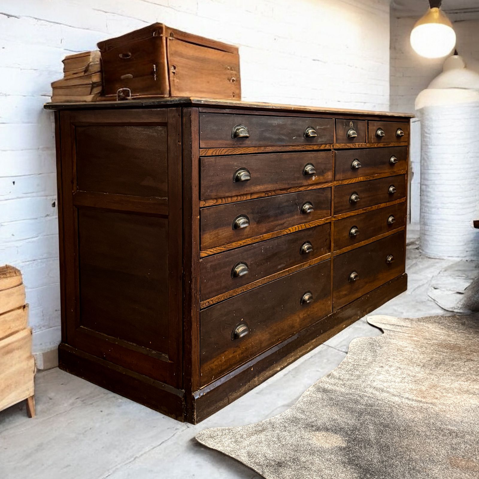 Large Bank Of Drawers Haberdashery Counter photo for sale