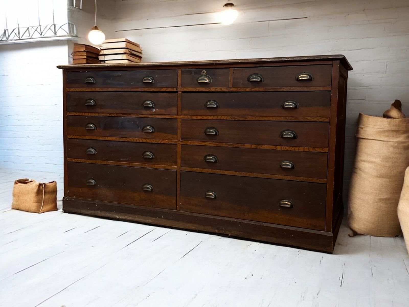 Large Bank Of Drawers Haberdashery Counter photo vinterior