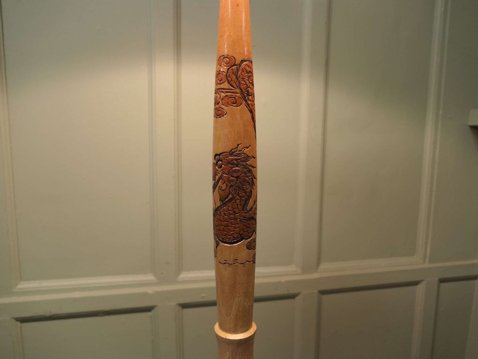Carved Oriental Style Floor Lamp, Standard Lamp photo for sale