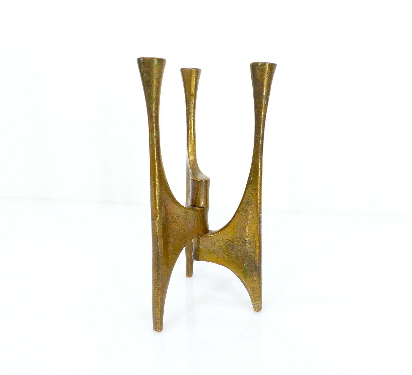 Brutalist Tripod Chandelier In Bronze, Michael Harjes, Germany, Circa 1960 photo Home Decor