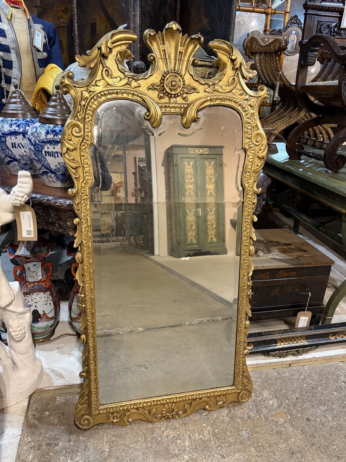 English Georgian Carved Gilt Wall Mirror photo buy