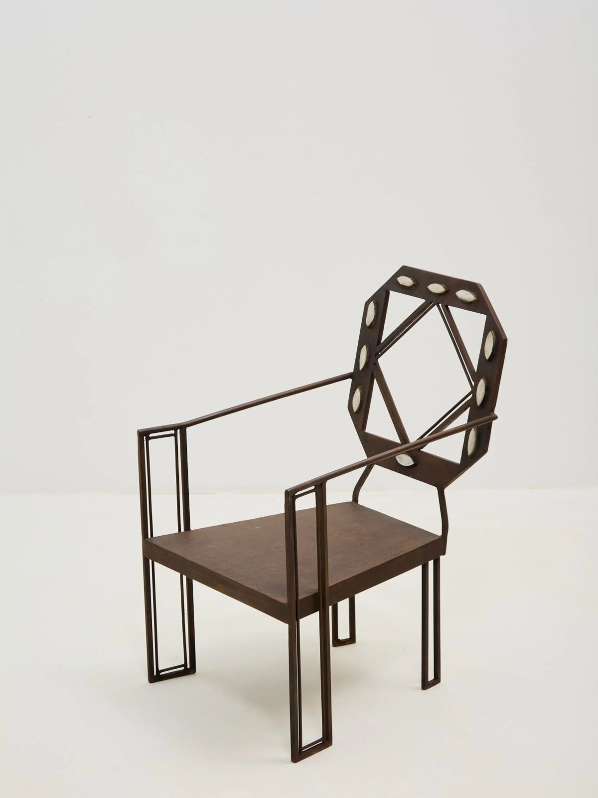 Wrought Accent Chair, 1910s, Antique photo furniture
