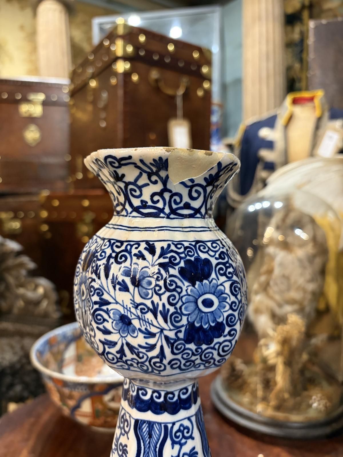 19th Century Dutch Delft Vase, 1800s photo Home Decor