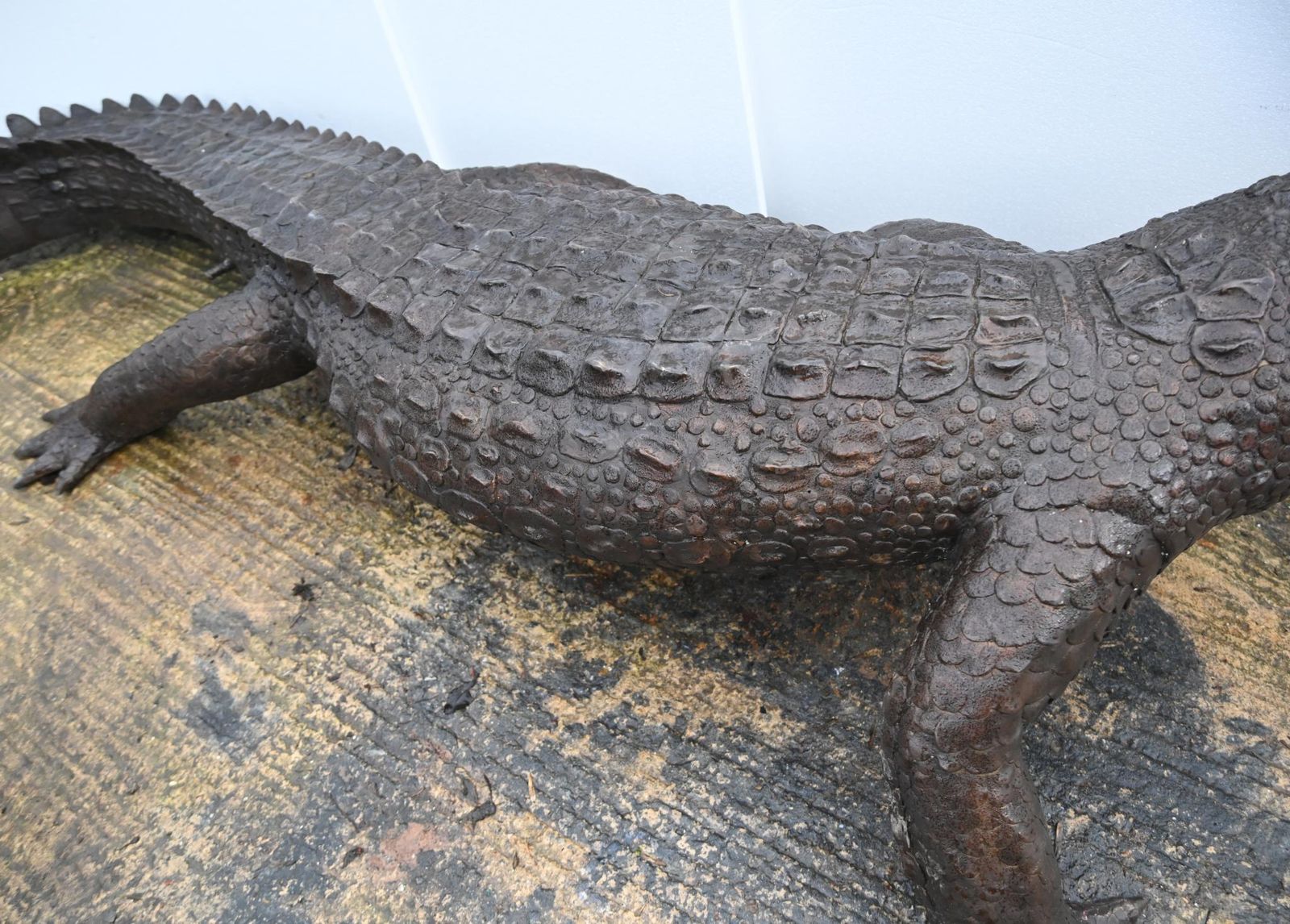 Xl Lifesize Alligator Fountain Bronze Crocodile 12 Ft 386 Cm photo Art