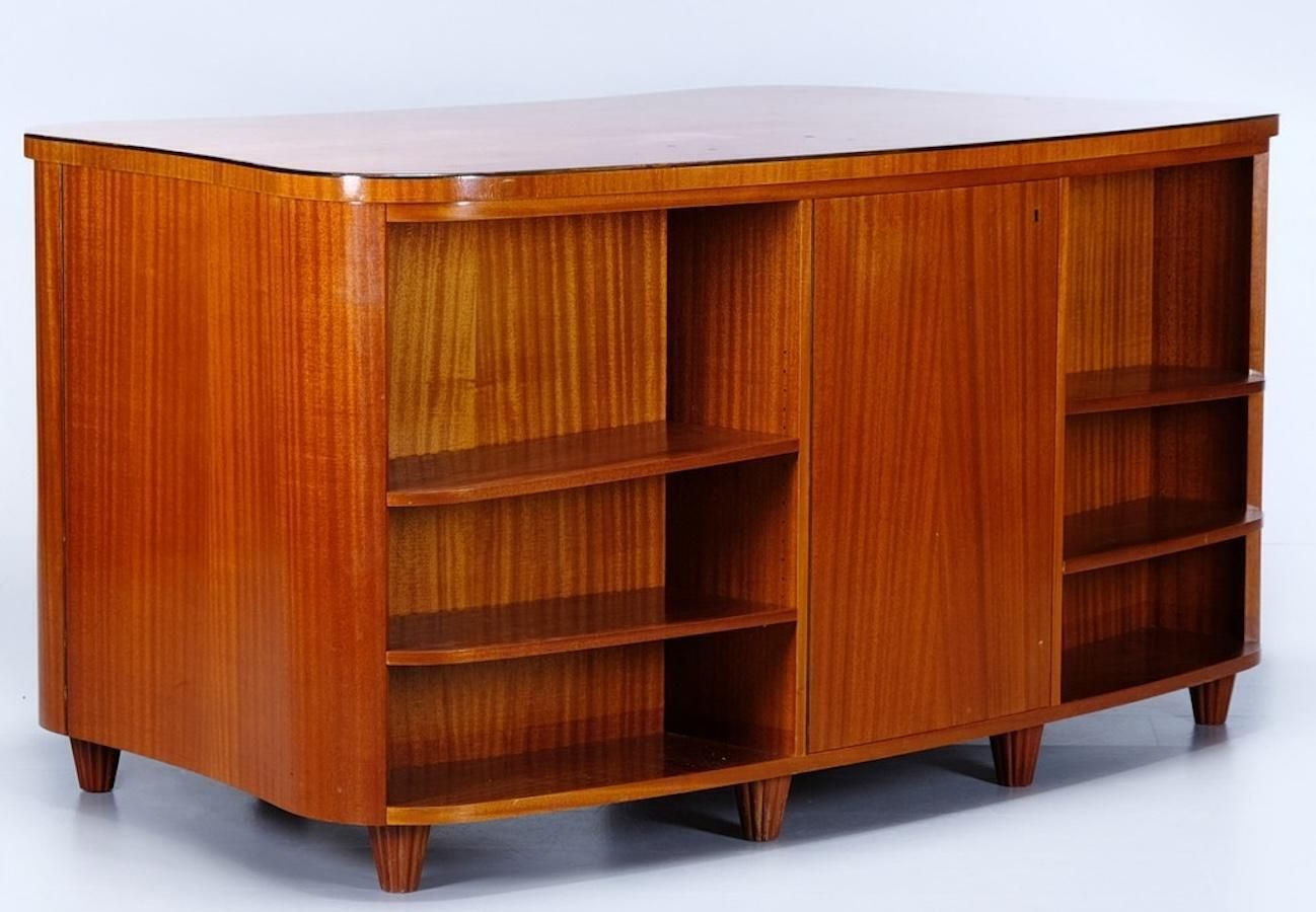 Biedermeier Art Deco Style Partners Desk Curved Johan Vilhelm Karlsson 1947 photo furniture