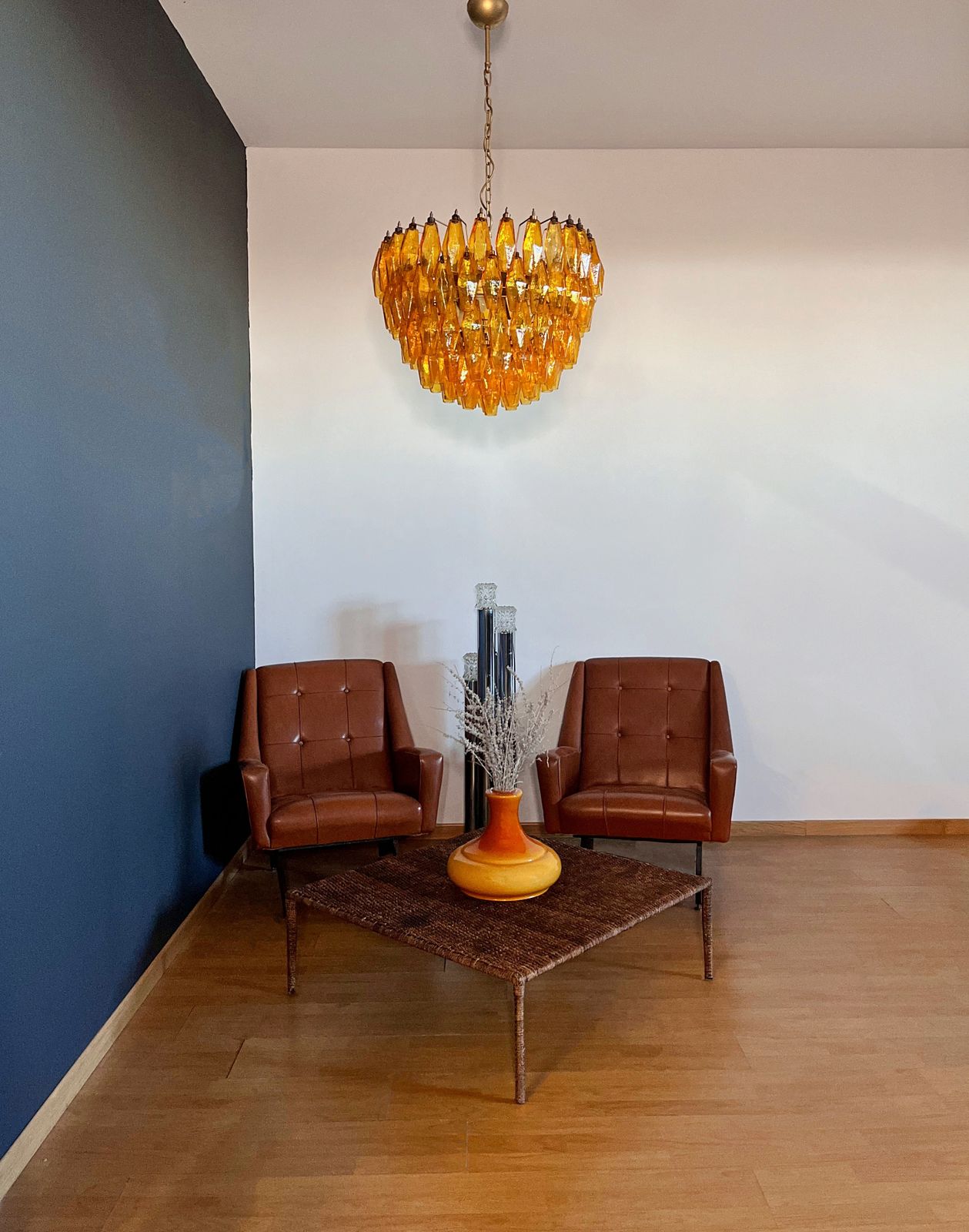Amazing Murano Glass Chandelier – 111  Amber Poliedri photo furniture