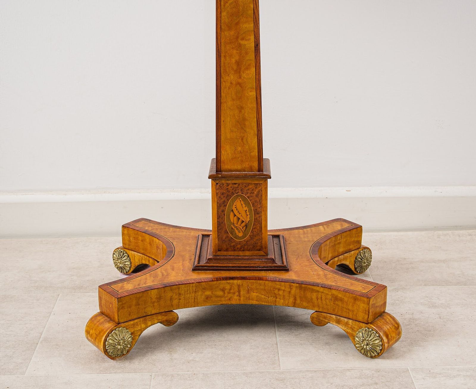 Vintage Regency Style Maple & Ebony Chess Games Table photo for sale