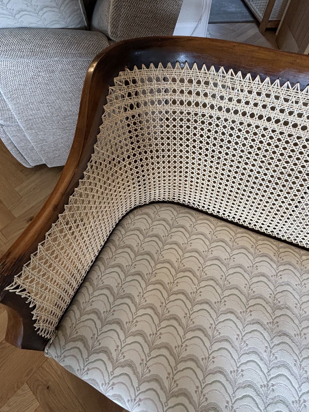 Bergere Cane Sofa, 19th Century photo 1000.0