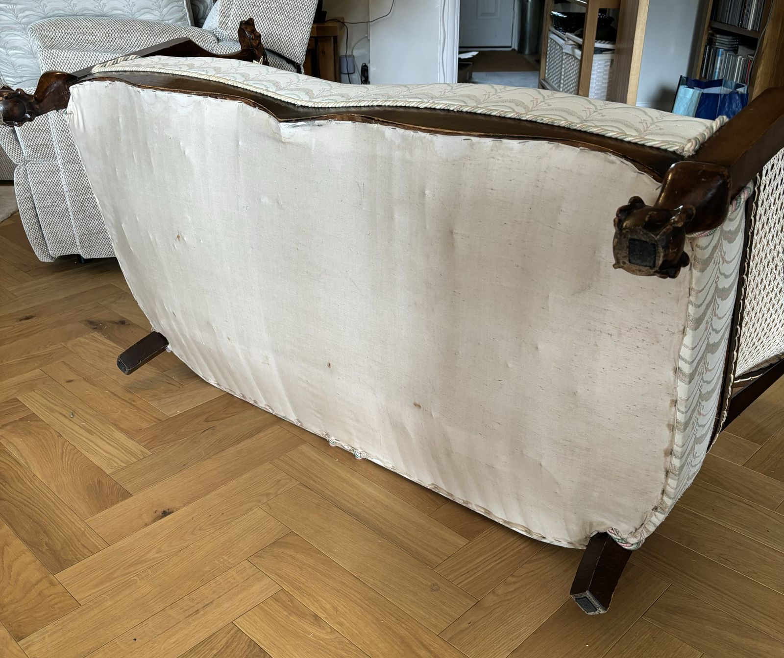 Furniture Bergere Cane Sofa, 19th Century photo