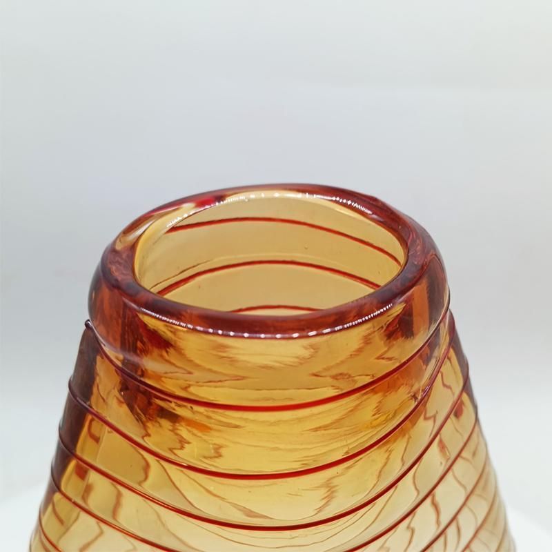 1970s Stunning Vase In Hand Worked Murano Glass. Made In Italy. photo 235.0