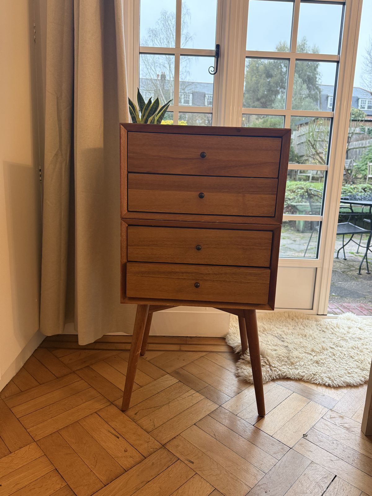 Mid Century Solid Wood Chest Of Drawers – Excellent Condition photo for sale